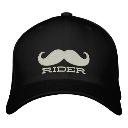 FREE MUSTACHE RIDES EMBROIDERED BASEBALL HAT
