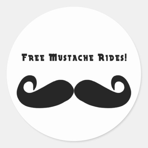 Free Mustache Rides Sticker