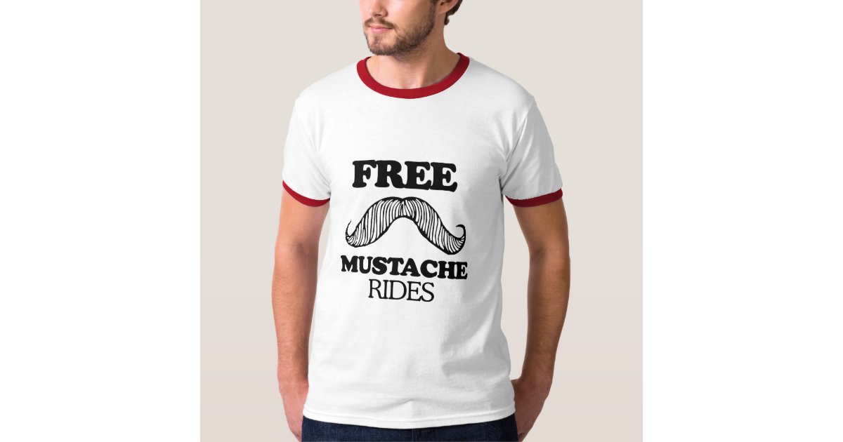 free mustache rides shirt