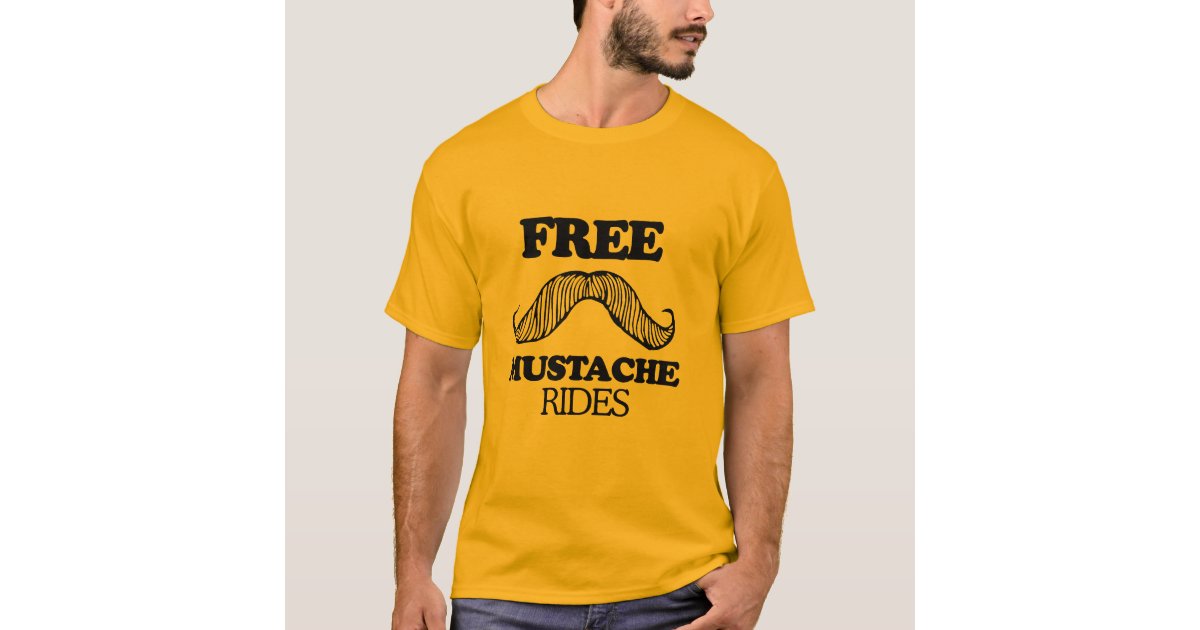 free mustache rides t shirt