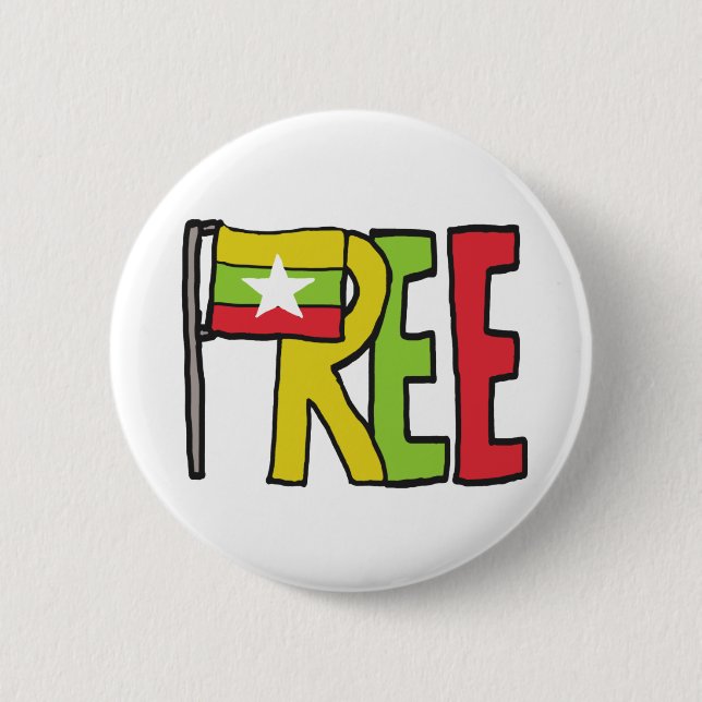 Free Myanmar Button (Front)