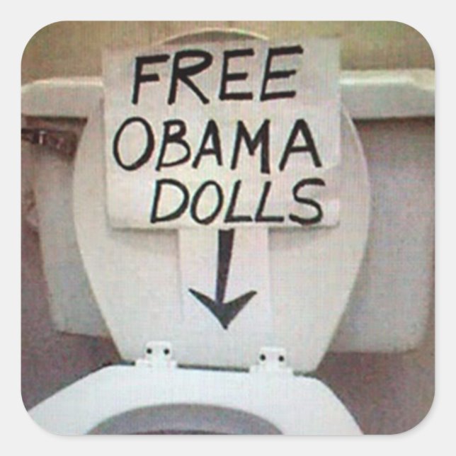 FREE OBAMA DOLLS SQUARE STICKER (Front)