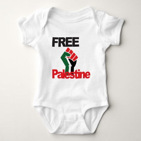 Free Palestine - فلسطين علم  - Palestinian Flag Baby Bodysuit
