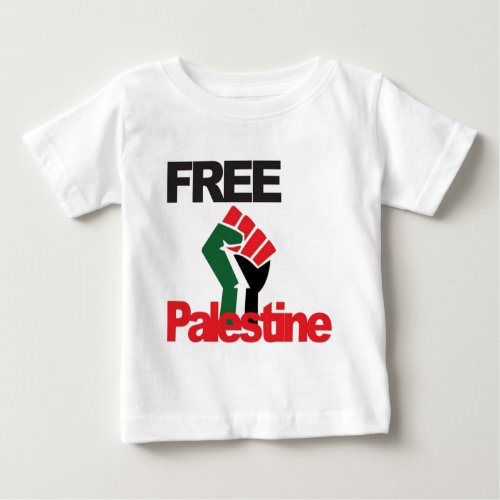 Free Palestine _ ÙÙØØÙŠÙ ØÙÙ  _ Palestinian Flag Baby T_Shirt