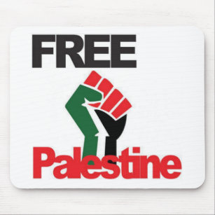 Free Palestine - فلسطين علم  - Palestinian Flag Mouse Pad