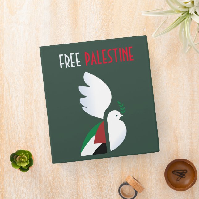 Free Palestine 3-Ring Binder – Pro-Palestine (In Situ)