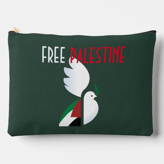 Free Palestine Accessory Pouch | Activism Cosmetic (Front)