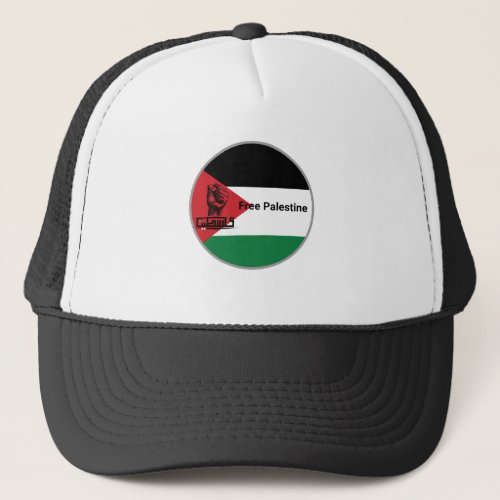 FREE Palestine Arabic text Trucker Hat
