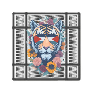 Free Palestine ARABIC WITH MAP tiger Metal Print