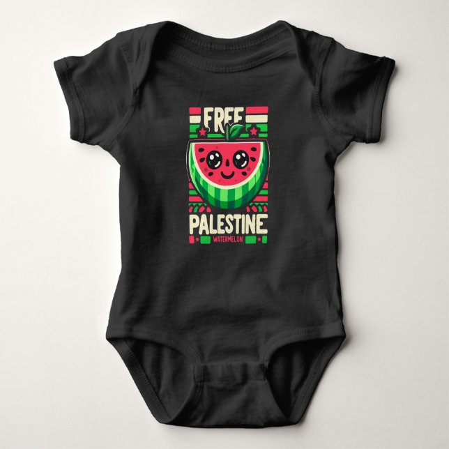 Free Palestine  Baby Bodysuit (Front)