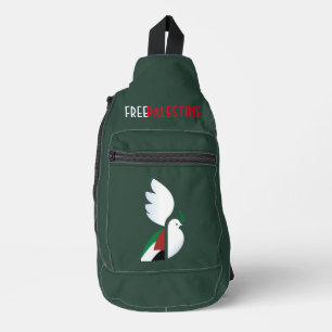 Free Palestine Backpack – Bold Political Statement Sling Bag