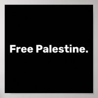 Free Palestine basic simple text supporting Gaza