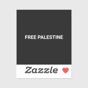 Free Palestine black white custom text minimalist Sticker