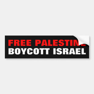 FREE PALESTINE BOYCOTT ISRAEL bumpersticker Bumper Sticker