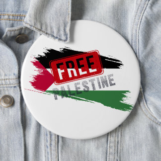 free palestine brush flag button