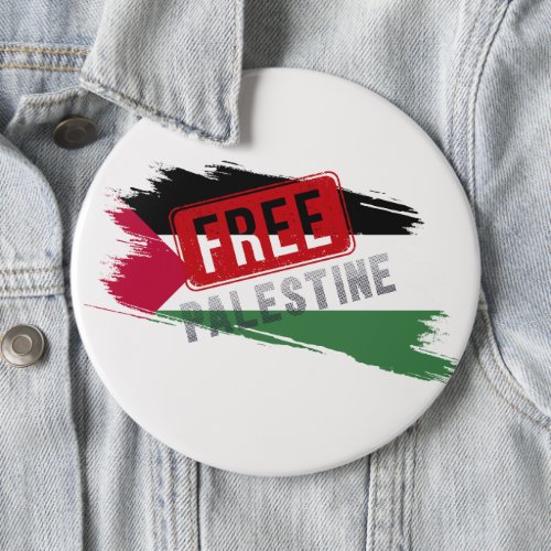 free palestine brush flag button
