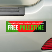Free Palestine Bumper Sticker (On Car)