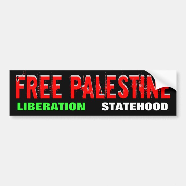 FREE PALESTINE bumpersticker Bumper Sticker (Front)
