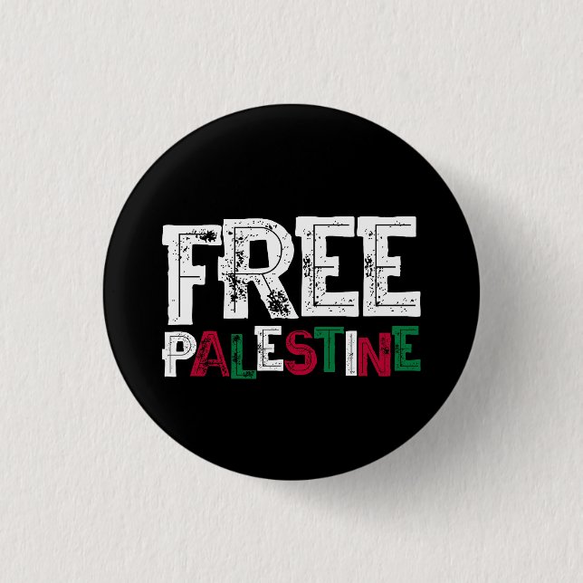 Free Palestine Button (Front)