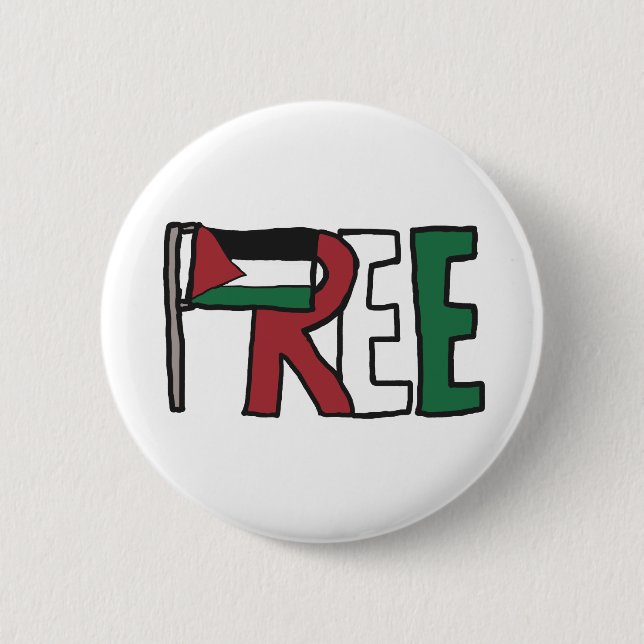 Free Palestine Button (Front)