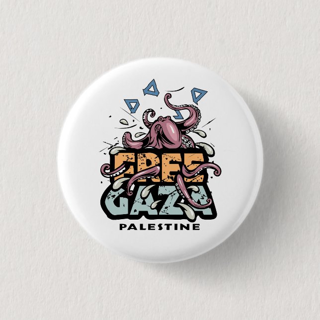 Free Palestine Button (Front)