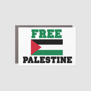 Free Palestine Button Car Magnet