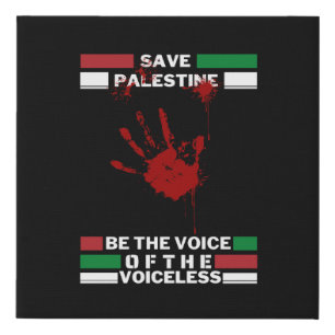 Free Palestine Canva Art   Save Gaza Faux Canvas Print