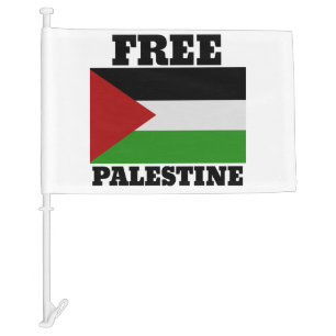 Free palestine car flag