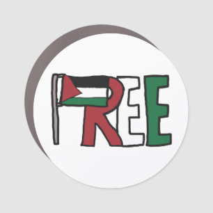Free Palestine Car Magnet