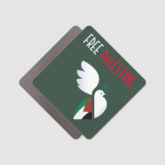 Free Palestine Car Magnet – Bold Political Magnet (Front)