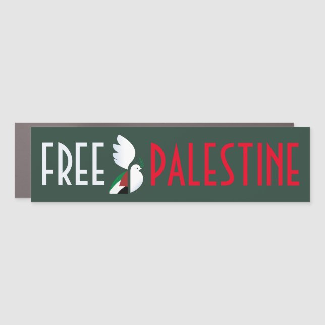 Free Palestine Car Magnet – Human Rights Awareness (Front)