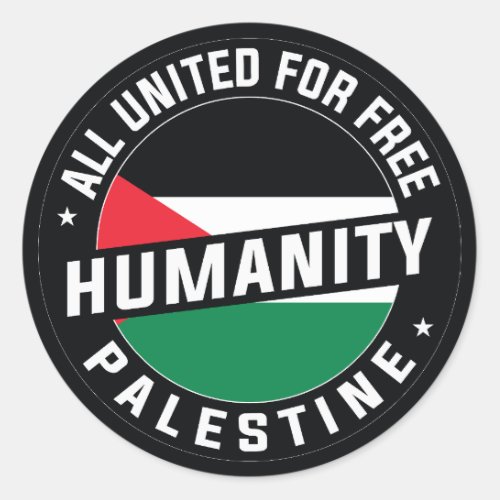 Free Palestine Classic Round Sticker