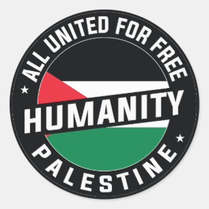 Free Palestine Classic Round Sticker