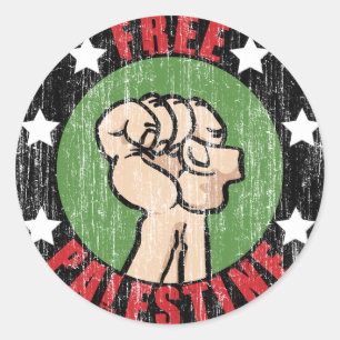 Free Palestine Classic Round Sticker