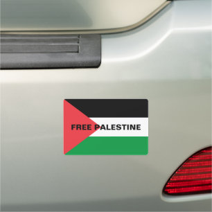 Free Palestine custom text Palestine flag Car Magnet