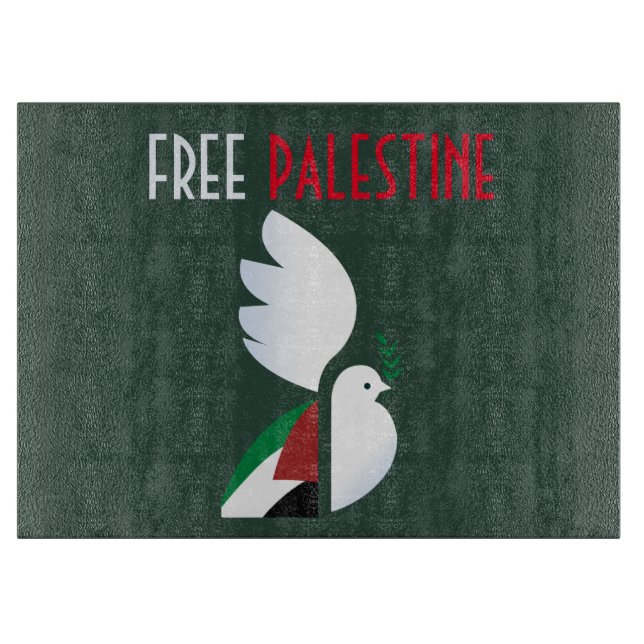 Free Palestine Cutting Board – Palestinian Flag  (Front)