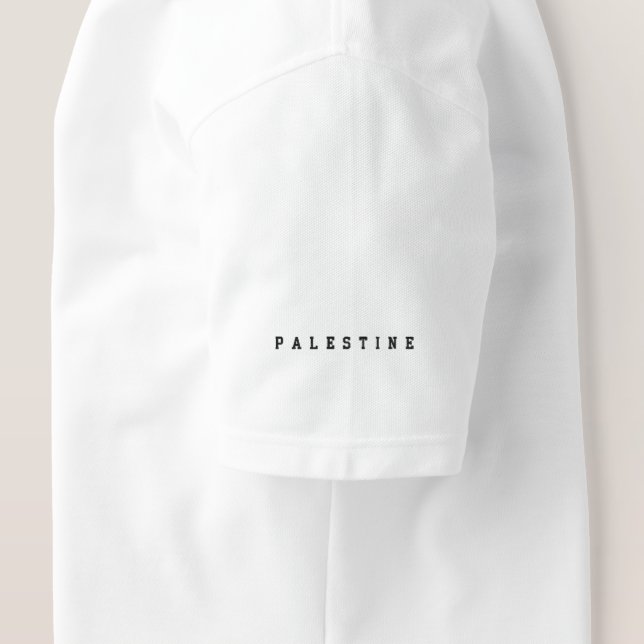 Free Palestine  Embroidered Polo Shirt (Design Left)