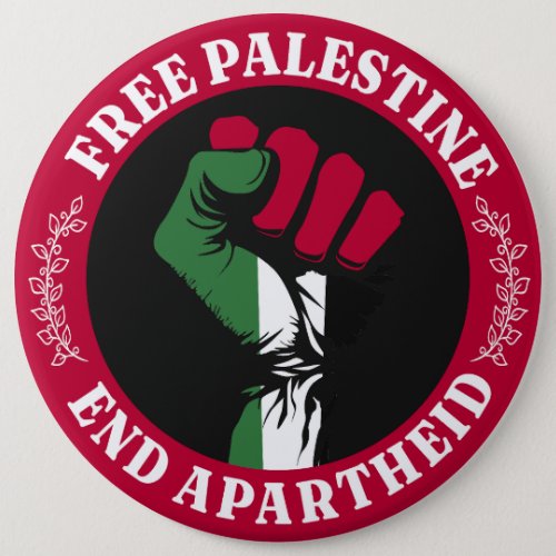Free Palestine End Apartheid II Button