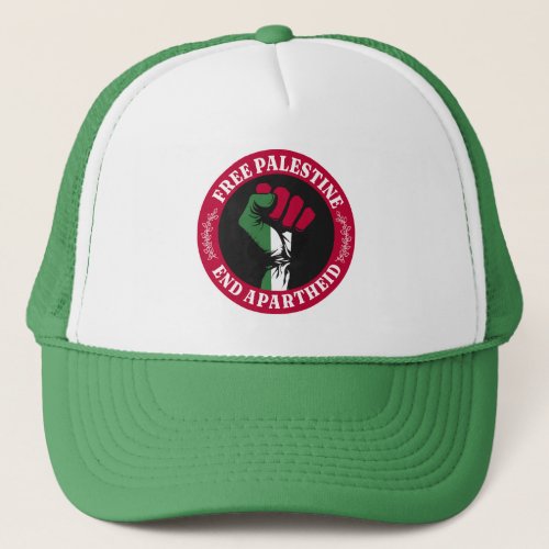 Free Palestine End Apartheid II Trucker Hat