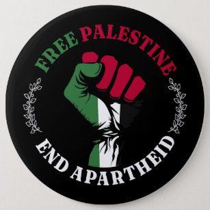 Free Palestine End Apartheid III Button