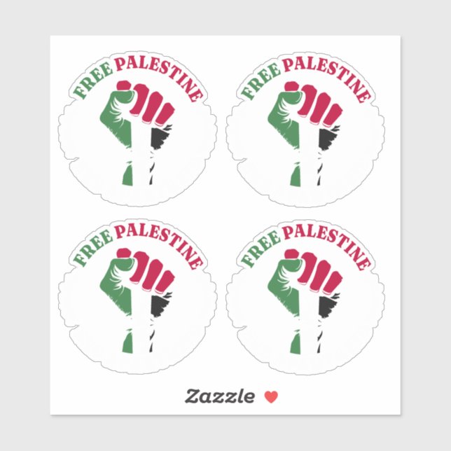 Free Palestine End Apartheid III Sticker (Sheet)
