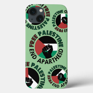 Free Palestine End Apartheid Palestine Flag iPhone 13 Case