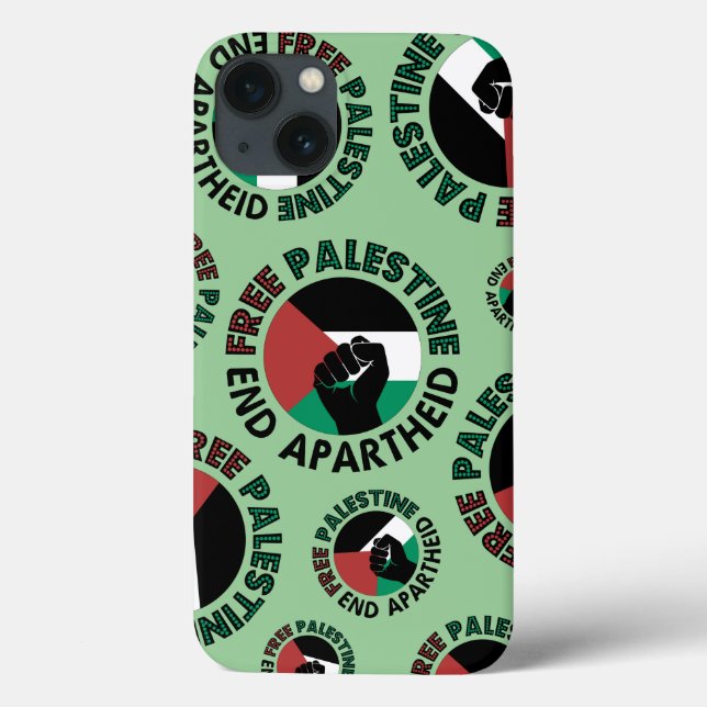 Free Palestine End Apartheid Palestine Flag Case-Mate iPhone Case (Back)