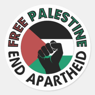 Free Palestine End Apartheid Palestine Flag Classic Round Sticker