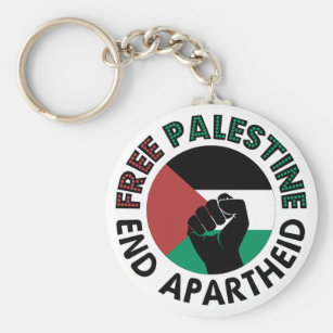 CB Palestine Flag Round Keyring in gift box ENGRAVED FREE
