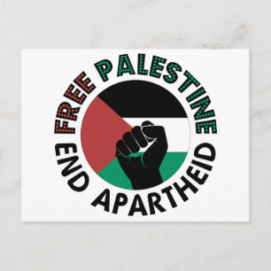 Free Palestine End Apartheid Palestine Flag Postcard