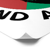Free Palestine End Apartheid Palestine Flag Poster (Corner)