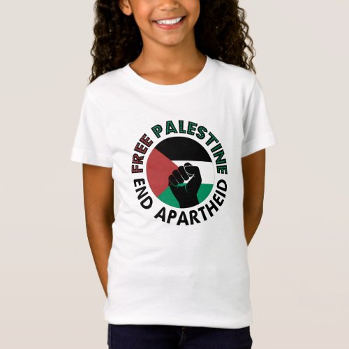 Free Palestine End Apartheid Palestine Flag T_Shirt