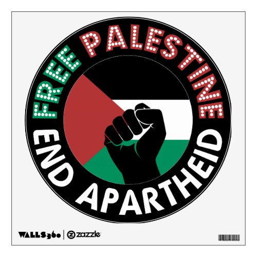 Free Palestine End Apartheid Palestine Flag Wall Sticker