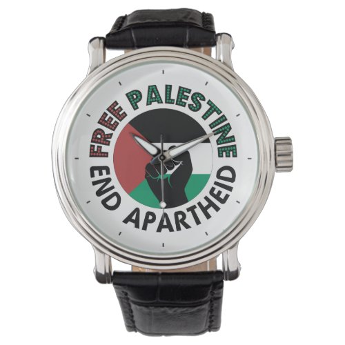 Free Palestine End Apartheid Palestine Flag Watch
